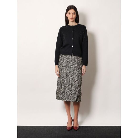 Gucci Women Midi Skirt In Laminated Boucle Fabric - Picture 2 of 5